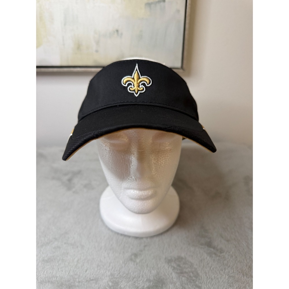 Reebok Visor Men One Size Black New Orleans Saints NFL Onfield Adjustable Hat